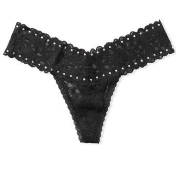 🥰🥰Victoria’s Secret Floral Lace with Bling Thong🥰🥰 - Picture 2 of 5